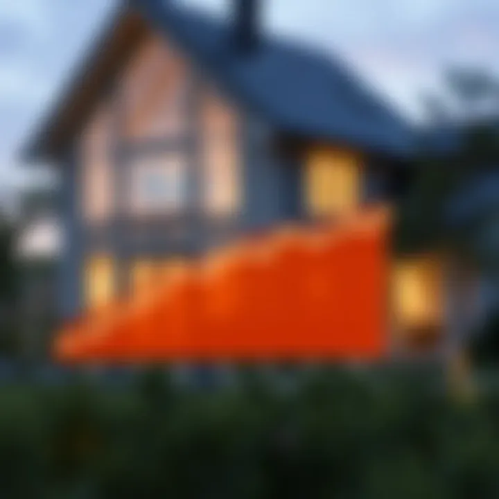 Graph illustrating property value trends over time