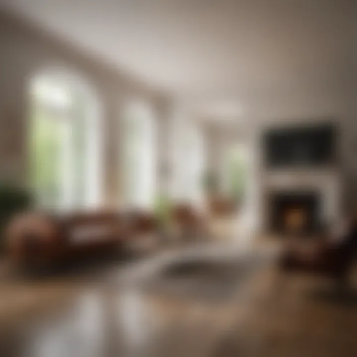 Interior space layout with measurements