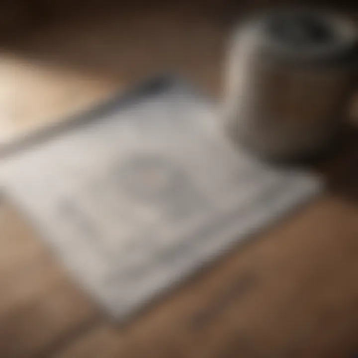 Measuring tape on a floor plan