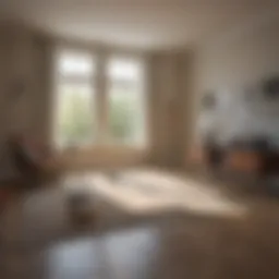 Measuring the dimensions of a room with a tape measure