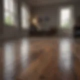Different flooring types showcased in a home setting