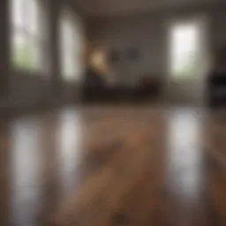 Different flooring types showcased in a home setting
