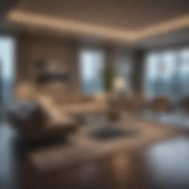 Sophisticated Interior Design of Echo Apartments Luxurious interior of a living space with sleek furnishings