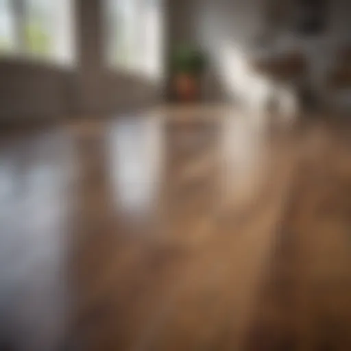 A clean laminate floor showcasing its shine