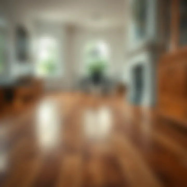 Restored Hardwood Floor After Oil Stain Removal A pristine hardwood floor free from stains