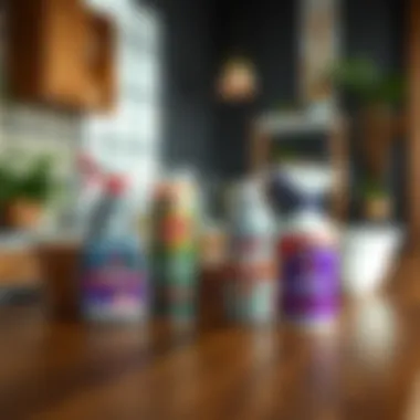 Pro Products for Oil Stain Removal Professional-grade cleaning products displayed on a counter