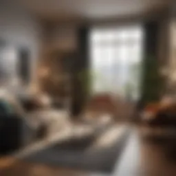 Cozy living room setup in a first apartment