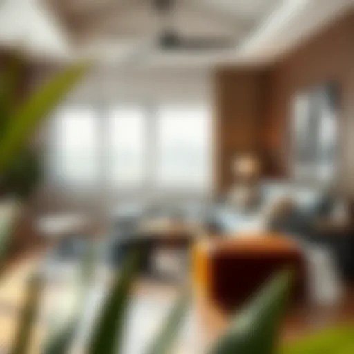 Stylish living room setup with multifunctional furniture