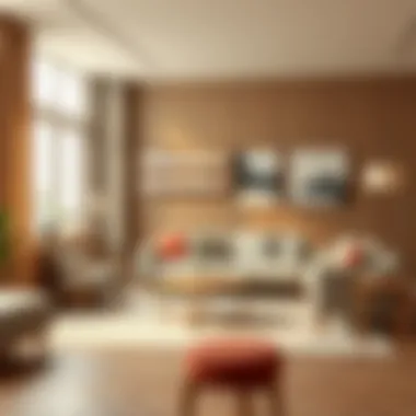 Cozy living room setup with stylish furniture