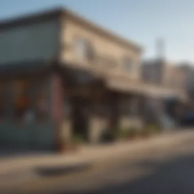 Quaint downtown area of a small Oregon town with local shops