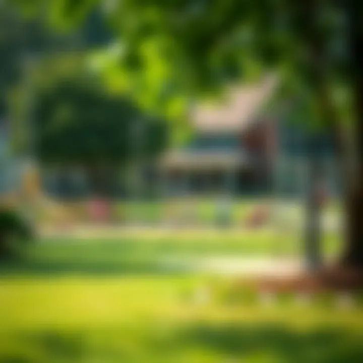 Community Park and Recreation Community park in Atlanta featuring families enjoying recreational activities and lush greenery.