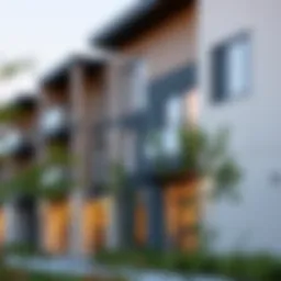 Stylish exterior of Alta Mira Apartments showcasing modern architecture