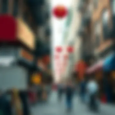 Local Markets in Chinatown Vibrant street scene showcasing local markets in Chinatown