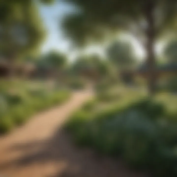 Vibrant park scene filled with lush greenery and community activities