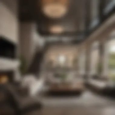 Luxurious Living Space in the Community Elegant interior of a condominium