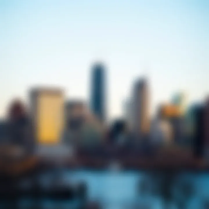 A picturesque view of the Chicago skyline at sunset