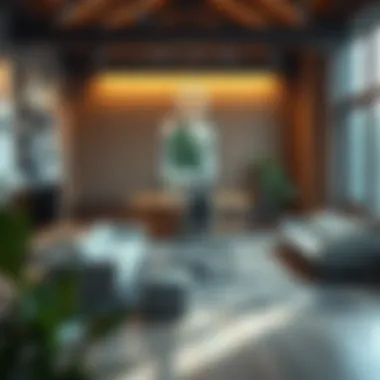 Functional Workspace Layout Functional workspace highlighting effective furniture design