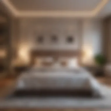 Elegant Bedroom Retreat Cozy bedroom with optimal space utilization and stylish decor elements