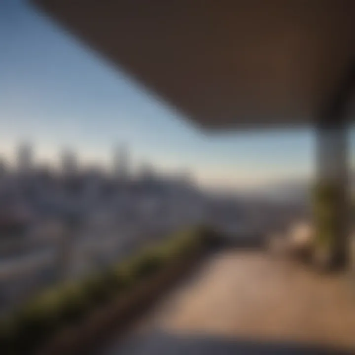 Stunning San Francisco skyline view from a five-bedroom apartment balcony