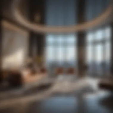Elegant Interior of a Hancock Tower Residence Luxurious living space within a Hancock Tower apartment