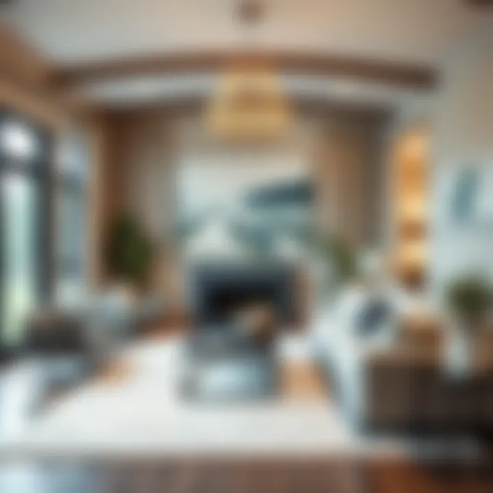 Elegant living room in a Lake Oswego rental home showcasing modern decor