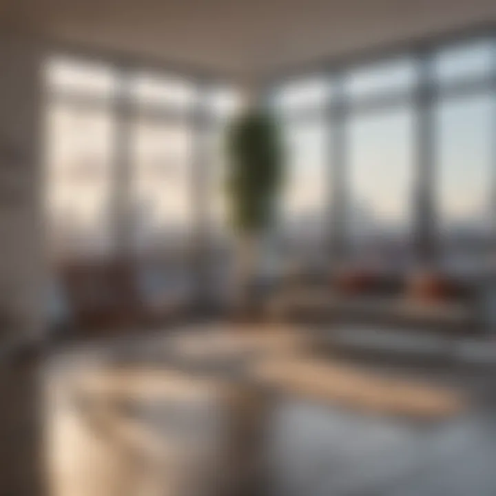 Modern apartment with city views