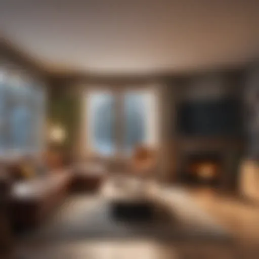 Cozy living room in a rental home