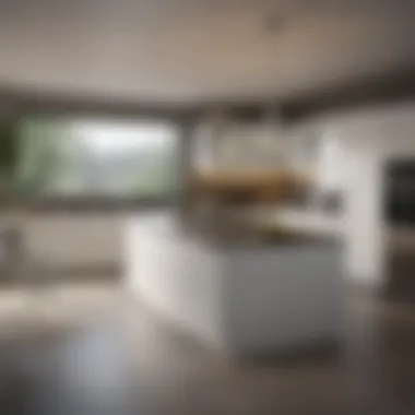 Modern Kitchen Equipped for Temporary Living Modern kitchen with amenities