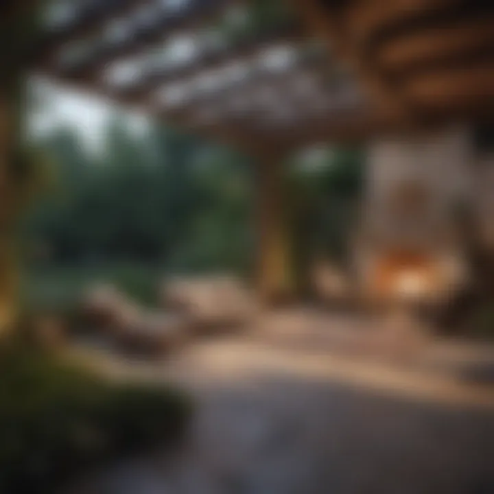 Well-decorated outdoor space