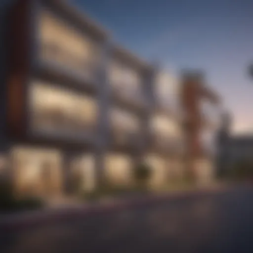 Exterior view of La Linda Apartments showcasing modern architectural style
