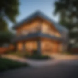 A vibrant street scene highlighting the unique architecture of a Dallas neighborhood