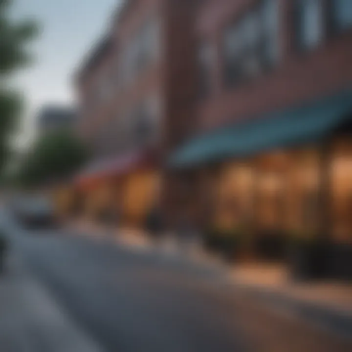 Vibrant street scene featuring local businesses and community life