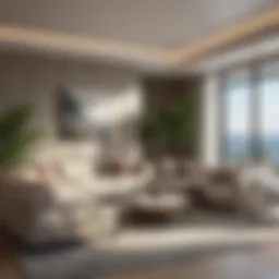 Luxurious living room in Marina Cove Apartments