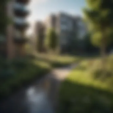 Sustainable Green Surroundings Green spaces surrounding New Holly Apartments