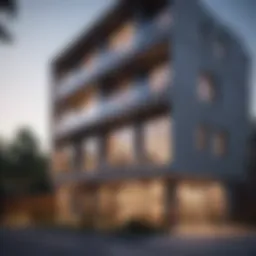 Modern architectural design of New Holly Apartments