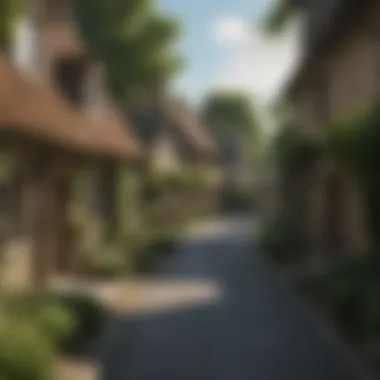 Scenic view of Normandy Village street