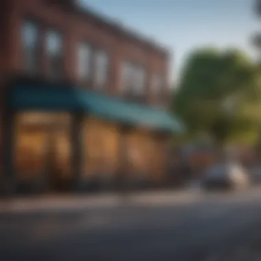 A vibrant street scene in Lincoln Park showcasing local shops and cafes