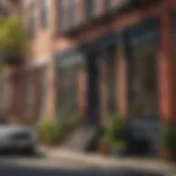 Vibrant street scene in a New York neighborhood