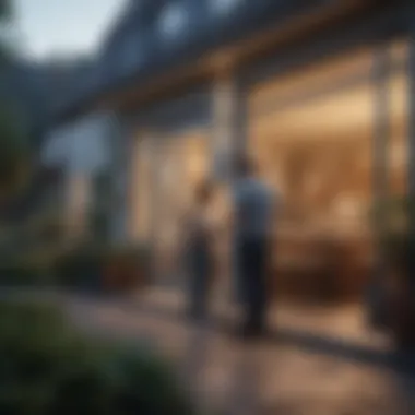 Couple discussing rental options