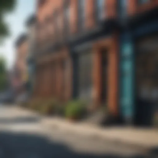 A vibrant street scene in Brooklyn showcasing local art and culture