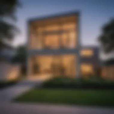 Modern Architectural Marvel in Rice Village A stunning modern home showcasing sleek lines and large windows in Rice Village.
