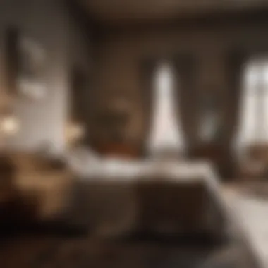 A cozy bedroom in Venice, blending historical elements with contemporary style