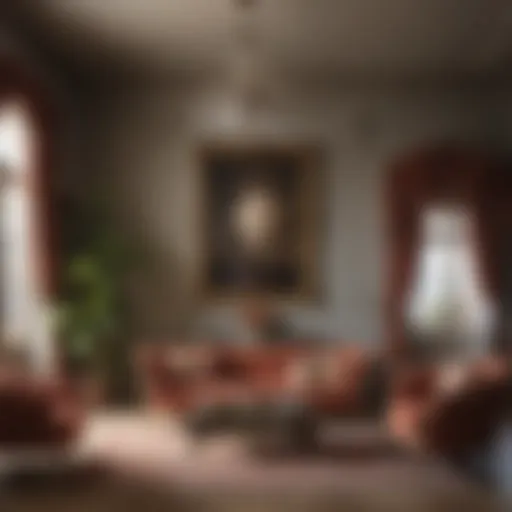 A beautifully designed Venetian living room showcasing ornate architecture and modern furnishings