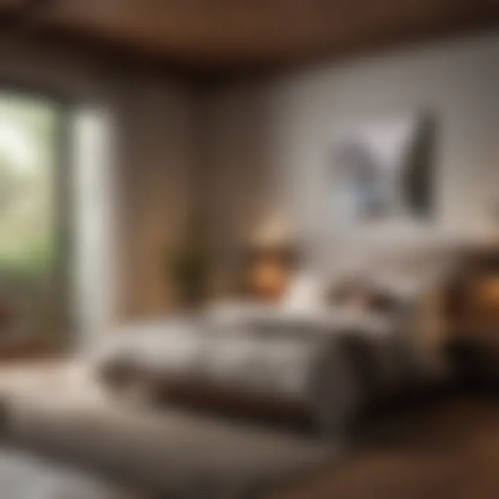 A cozy bedroom with smart space utilization