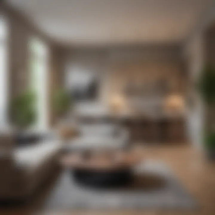 Modern shared living space showcasing amenities