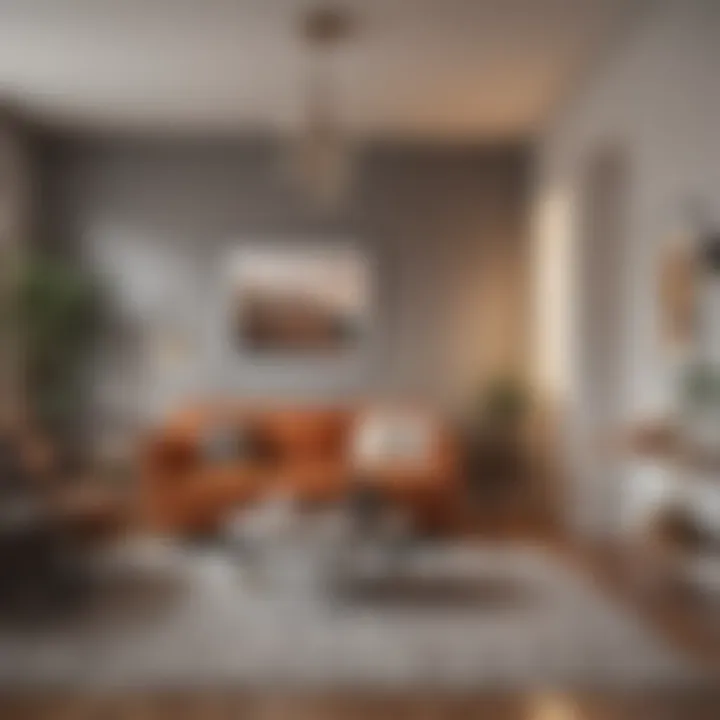 Modern living room designed for pet comfort