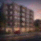 Architectural design of St. Francis Place Apartments showcasing modern aesthetics and urban integration