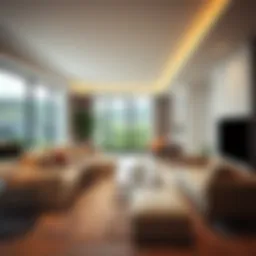 Stylish living room in Terra Linda Apartments