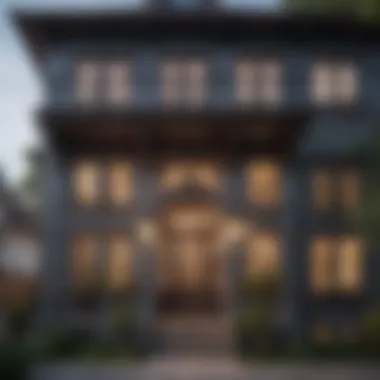 Architectural Beauty of Traditional Designs Charming exterior view of a traditional two-story apartment with unique architectural details