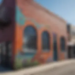 A vibrant mural in the Arts District showcasing local artistry